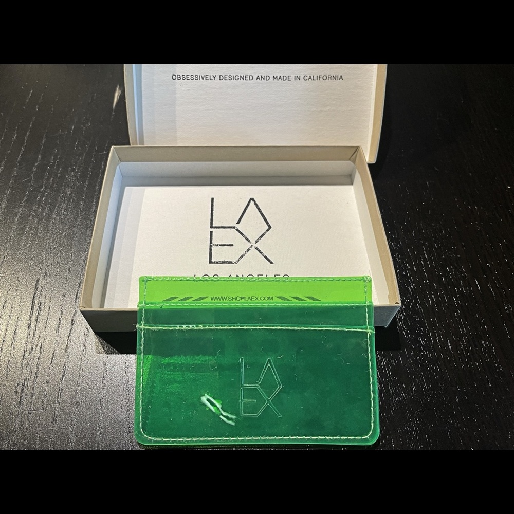 Laex Embossed Translucent Card Holder Neon Green
